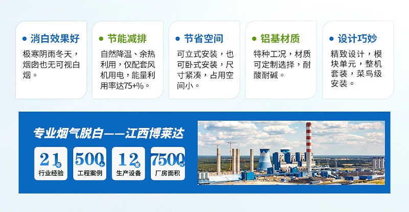 天然气锅炉烟气消白设备特点
